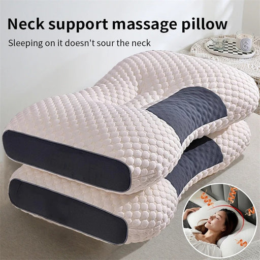 New Neck Pillow Help Sleep And Protect The Neck Cervical Orthopedic Household Soybean Fiber Massage SPA Pillow For Sleeping