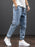 Spring Summer Black Blue Cargo Jeans Men Streetwear Denim Jogger Pants